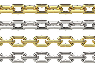 Image showing Seamless silver chain