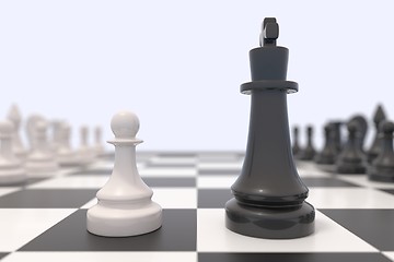 Image showing Two chess pieces