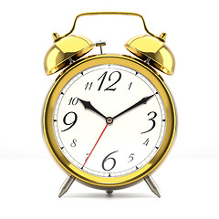 Image showing Alarm clock on white background