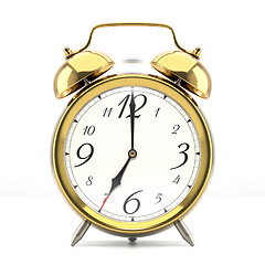 Image showing Alarm clock on white background