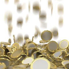 Image showing Falling coins background