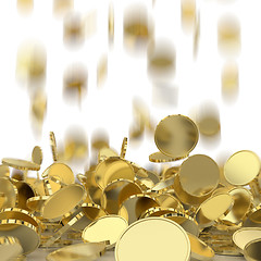 Image showing Falling coins background