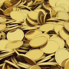 Image showing Golden coins background