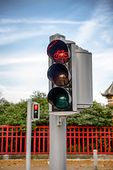 Image showing Traffic light closeup