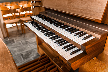 Image showing Church pipe organ