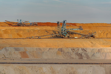 Image showing Large excavator machine in the mine