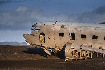 Image showing Plane wreck at Iceland