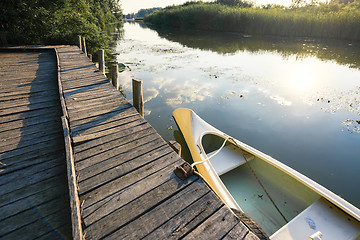 Image showing Small beautiful waterfront