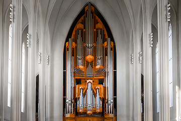 Image showing Church pipe organ