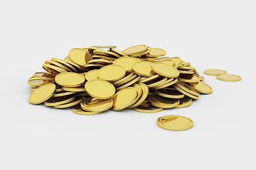 Image showing Golden coins pile