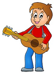 Image showing Boy guitar player theme image 1