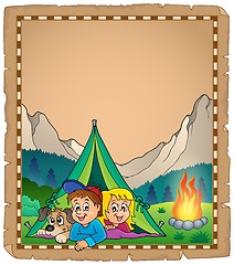 Image showing Camping theme parchment 2