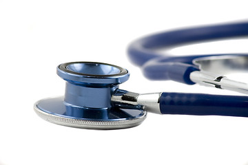 Image showing Blue Stethoscope isolated on white