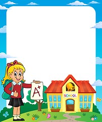 Image showing Frame with school girl 2