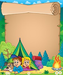 Image showing Camping theme parchment 3