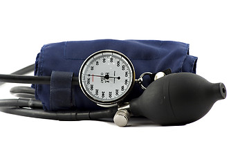 Image showing Device used to check the blood-pressure isolated on white