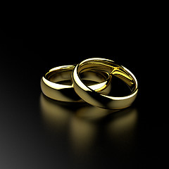 Image showing Gold wedding rings