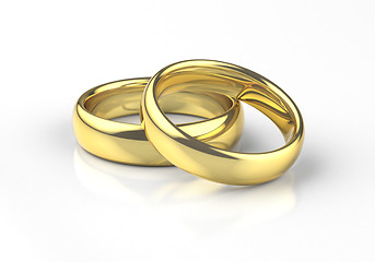 Image showing Gold wedding rings