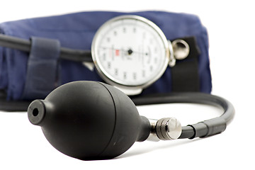 Image showing Device used to check the blood-pressure isolated on white