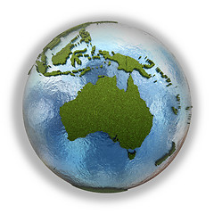 Image showing Australia on planet Earth