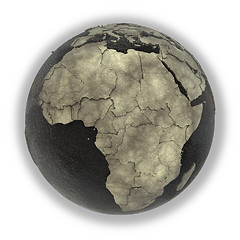 Image showing Africa on Earth of oil