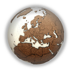 Image showing Europe on light Earth