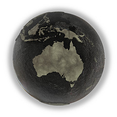 Image showing Australia on Earth of oil