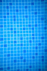 Image showing Background texture and pattern of blue mosaics