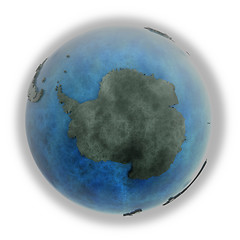 Image showing Antarctica on marble planet Earth