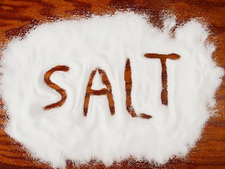 Image showing Spilled salt