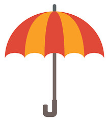 Image showing Open classic elegant umbrella. 