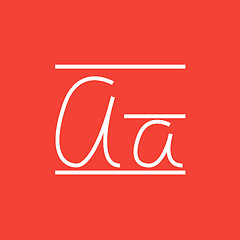 Image showing Cursive letter a line icon.