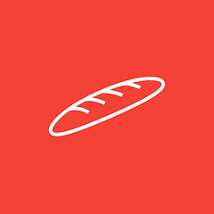 Image showing Baguette line icon.