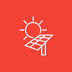 Image showing Solar energy line icon.