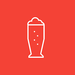 Image showing Glass of beer line icon.