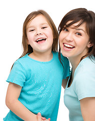 Image showing Portrait of a happy mother with her daughter