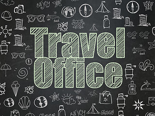 Image showing Tourism concept: Travel Office on School board background