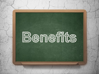 Image showing Business concept: Benefits on chalkboard background