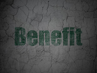 Image showing Finance concept: Benefit on grunge wall background