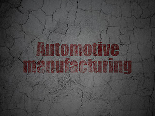 Image showing Manufacuring concept: Automotive Manufacturing on grunge wall background