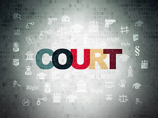 Image showing Law concept: Court on Digital Data Paper background