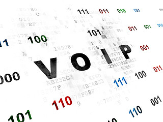 Image showing Web development concept: VOIP on Digital background