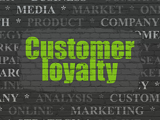 Image showing Marketing concept: Customer Loyalty on wall background