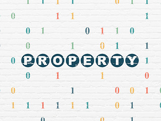 Image showing Finance concept: Property on wall background