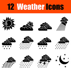 Image showing Set of weather icons