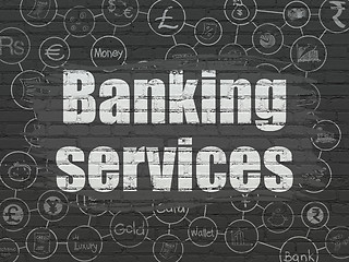 Image showing Money concept: Banking Services on wall background