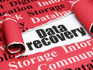 Image showing Information concept: black text Data Recovery under the piece of  torn paper