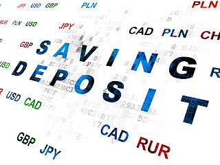 Image showing Currency concept: Saving Deposit on Digital background