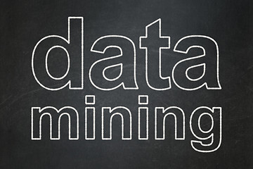 Image showing Data concept: Data Mining on chalkboard background