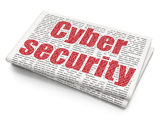 Image showing Security concept: Cyber Security on Newspaper background